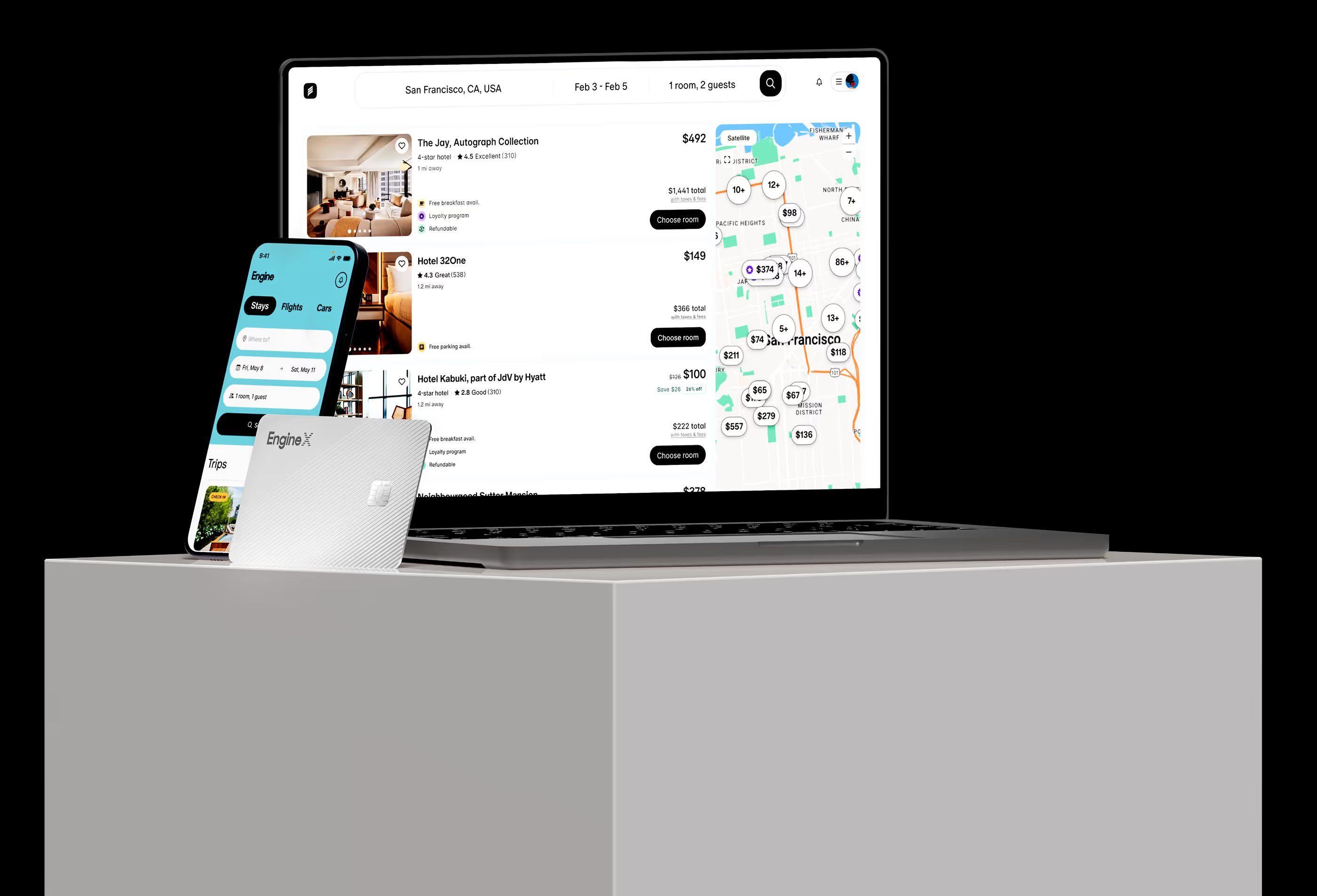 Travel management product dashboard