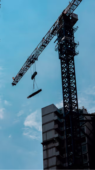 A crane at a construction site