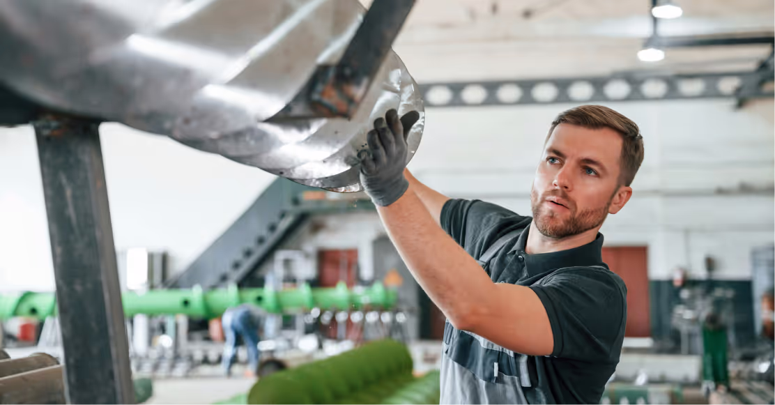 Manufacturing facility workers