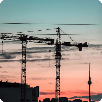 Cranes at a construction site