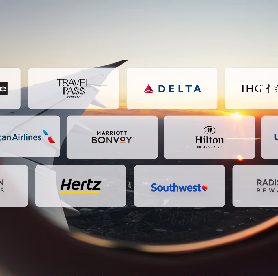A list of reward partners